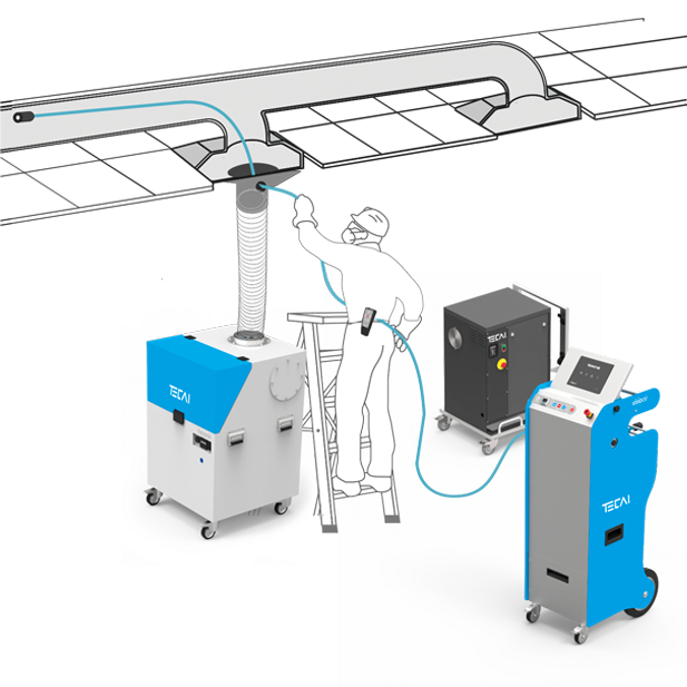 AR100. productos. Compresor de aire para equipos de limpieza de conductos. Galeria