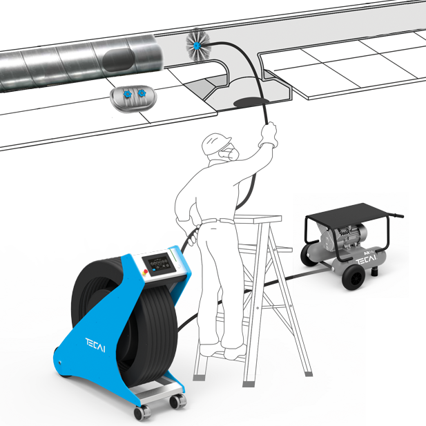 AR16. Compresor de aire para equipos de limpieza de conductos